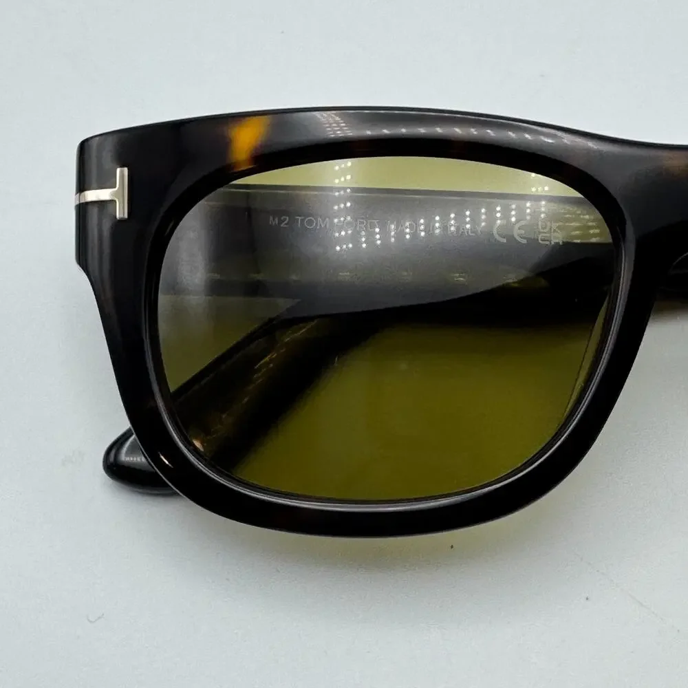 Tom Ford Sunglasses Marshall-02 TF1334 52N Havana Frame Amber Lens 54mm New